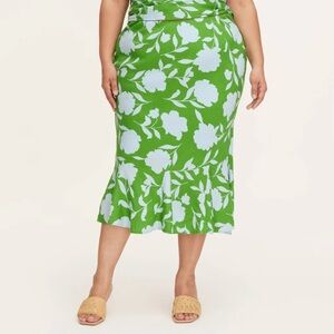 kate spade new york x Target | Rose Linen Fit and Flare Midi Skirt | Size 2X